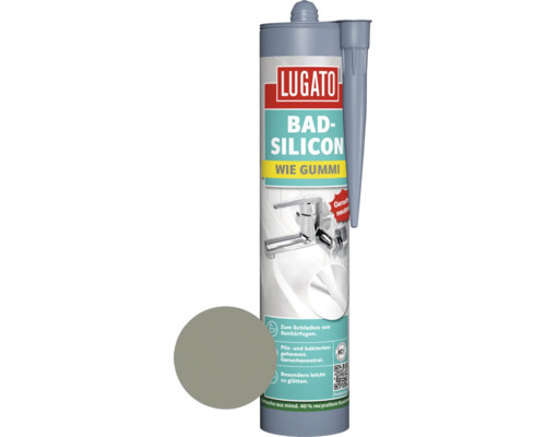 Lugato Bad-Silikon Wie Gummi steingrau 310 ml