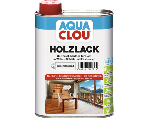 AQUA CLOU Holzlack seidenglänzend farblos 250 ml