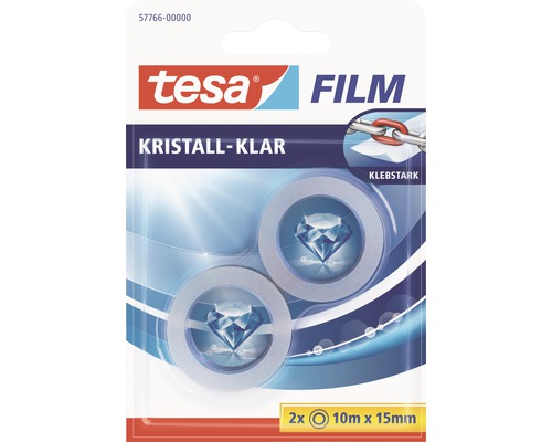 tesafilm kristall-klar 10m x 15mm 2er Pack