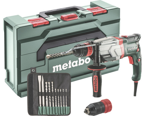 Bohr- & Meißelhammer Metabo UHEV 2860-2 Quick Set inkl. Wechselbohrfutter und SDS-plus-Bohrer-/ Meißelset 10-tlg.