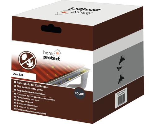 Rohrschutz für Dachrinne home protect PVC zinkgrau 2 Stk.