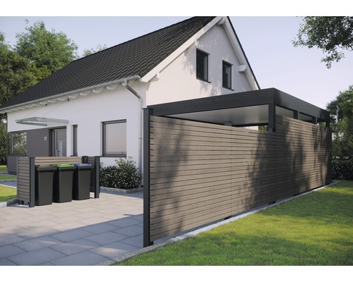 Einzelprofil Osmo Alu-Cladding Rhombus 6,8 x 200 x 1,9 cm grau-braun