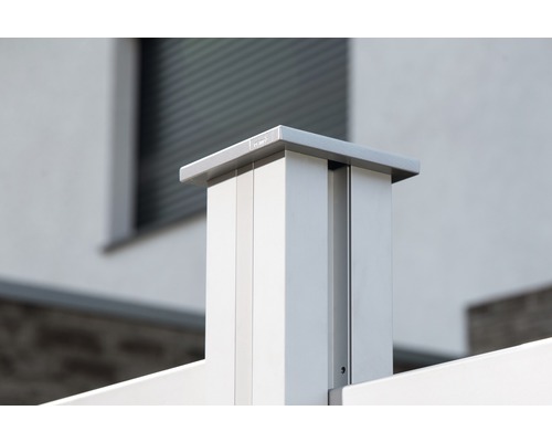 Pfostenkappe Osmo ALU-Cladding Rhombus für Pfosten 9 x 9 cm silber