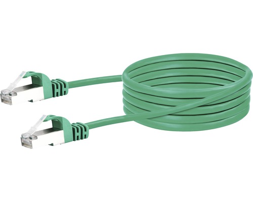 CAT 6 Netzwerkkabel SF/UTP 2x RJ45 Stecker 2,5 m grün Schwaiger CKB6025059