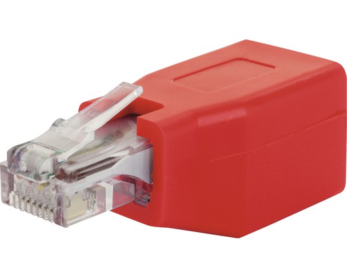 Netzwerkadapter Crossover CAT 6 1x RJ45 Buchse 1x RJ45 Stecker rot Schwaiger CKR01531