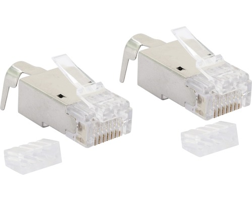 CAT 6A + CAT 7 Netzwerkstecker 2 Stück im Set Schwaiger NWST672 531