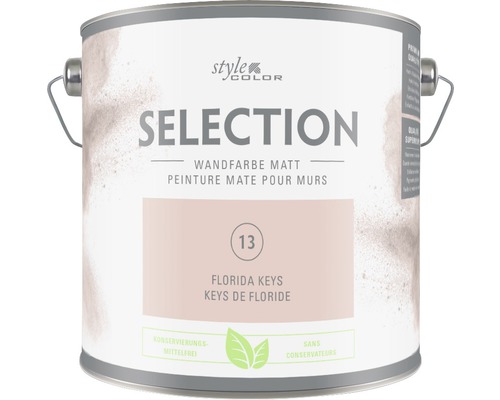 Premium Wandfarbe Style Color SELECTION 13 konservierungsmittelfrei Florida Keys 2,5 L