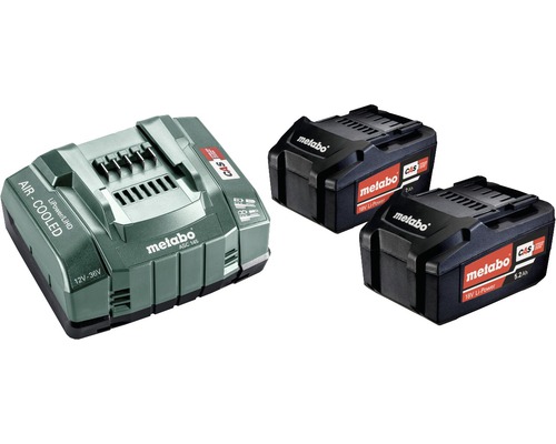 Akku-Set Metabo 18V Li-Ion (5,2 Ah) 2x Akkus und Ladegerät