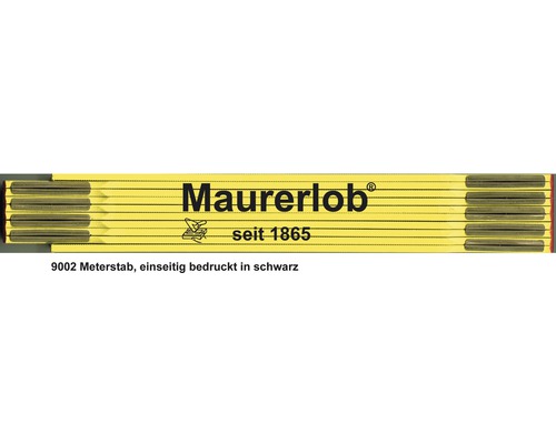 Holzgliedermaßstab 2 m Maurerlob gelb