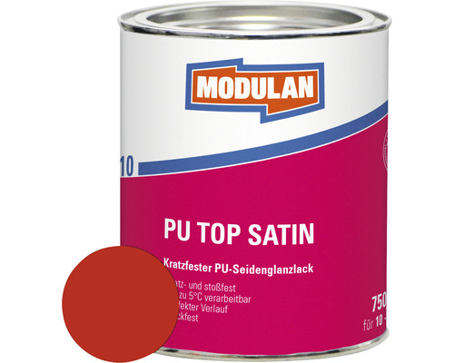 MODULAN 6110 PU Lack Top Satin RAL 3000 feuerrot 750 ml