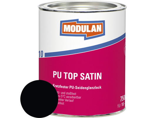 MODULAN 6110 PU Lack Top Satin RAL 9005 tiefschwarz 750 ml