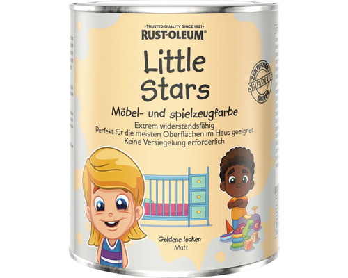 Little Stars Möbelfarbe und Spielzeugfarbe Goldene Locken gelb 750 ml