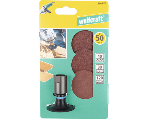 Schleifteller-Set für Winkelschleifer Wolfcraft M14