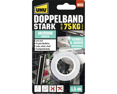 UHU Doppelband Klebeband ablösbar 19 mm x 1,5 m