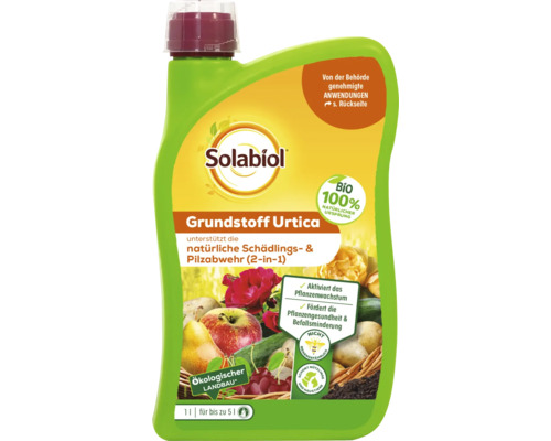 Grundstoff Urtica Solabiol Pflanzenstärkung Konzentrat 1 L bis zu 5 L Spritzbrühe 100m²