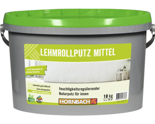 HORNBACH Lehmrollputz konservierungsmittelfrei weiß 10 kg