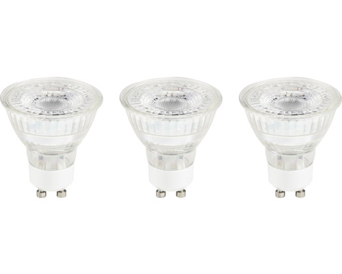 3x LED Reflektorlampe PAR16 GU10/4,9W(64W) 450 lm 2700 K warmweiß klar 3 Stück 36°