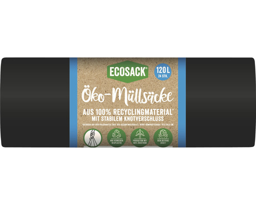 Müllbeutel Ecosack schwarz 120 l 24 Stück