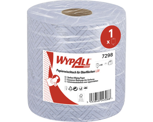 Kimberly-Clark Putztuchrolle WypAll L20 2-lagig Einzeltuch 380x195 mm 400 Blatt