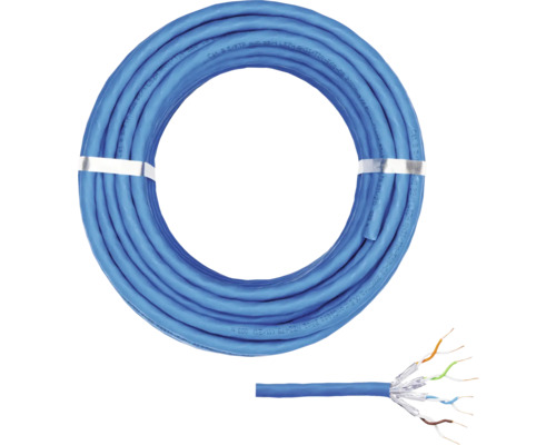 CAT 8 Netzwerkkabel 25 m blau