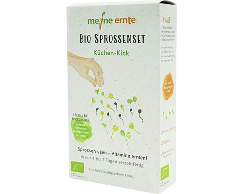 Bio Sprossenset Keimsprossen meine ernte 'Küchenkick' 4er Set