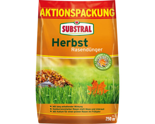 Herbst Rasendünger SUBSTRAL NATUREN® Herbstrasendünger 6,5 kg für bis zu 250 qm