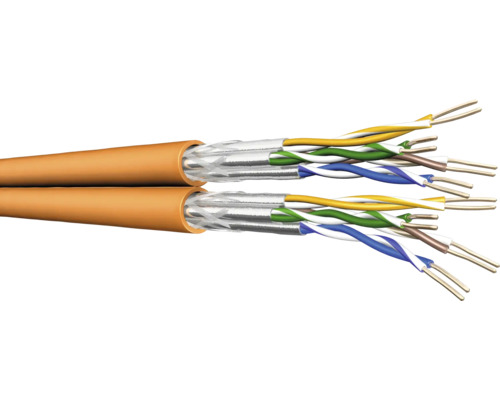 CAT 7 DatenkabelDuplex 100 m orange