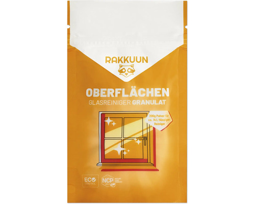 RAKKUUN Glasreiniger Reinigungsgranulat 200 g für 14 l Reiniger