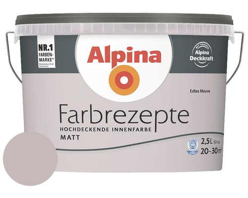 Alpina Wandfarbe Farbrezepte Edles Mauve 2,5 l