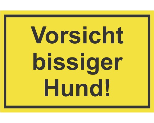 Schild "Vorsicht bissiger Hund" 300x200 mm