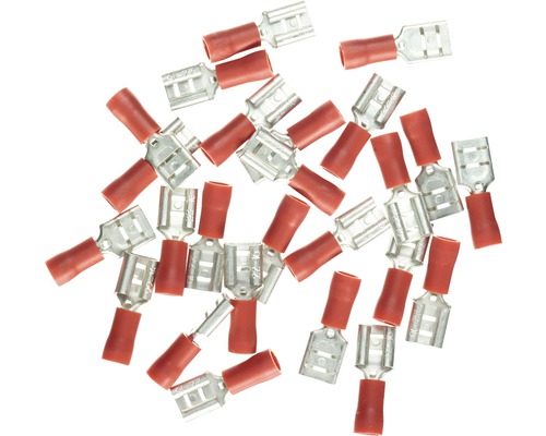 Haupa BLV260392 Flachsteckhülse isoliert 0,5-1,5 mm² rot 25 Stück