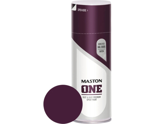 Sprühlack Maston ONE seidenmatt RAL 3005 weinrot 400 ml