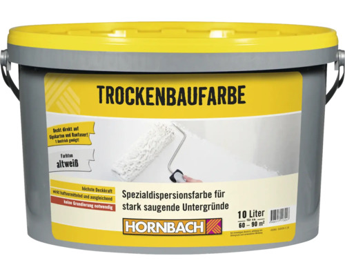 HORNBACH Trockenbaufarbe altweiß 10 l