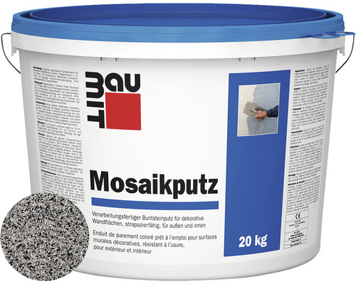 Baumit Mosaikputz M327 gebrauchsfertiger Dünnschichtdeckputz weiß-grau-schwarz 20 kg