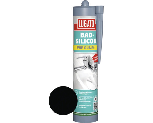 Lugato Bad-Silikon Wie Gummi schwarz 310 ml