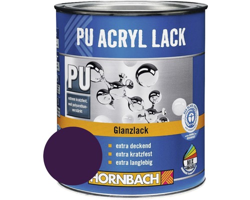 HORNBACH Buntlack PU Acryllack glänzend vitelotte violett 750 ml