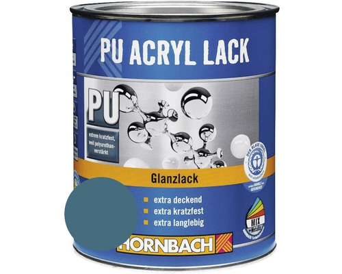 HORNBACH Buntlack PU Acryllack glänzend bisbeet türkis 750 ml