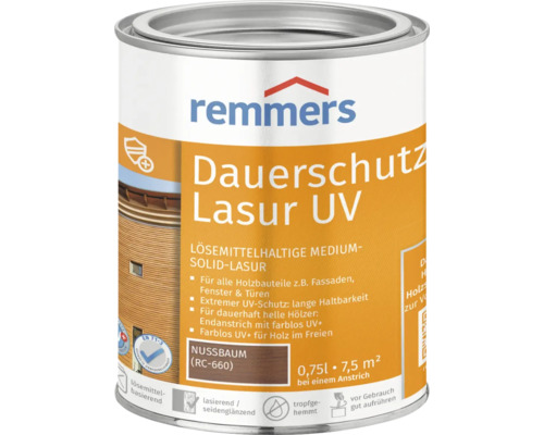 Remmers Dauerschutzlasur UV nussbaum 750 ml